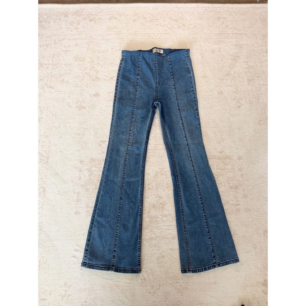 We The Free Free People Penny Pull On Flare Jeans Medium Wash Blue Size 29 Reg